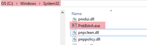 No PnkBstrB.exe in System32 Folder