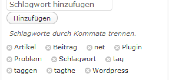 Automatisch ermittelte Tags mit tagthe.net