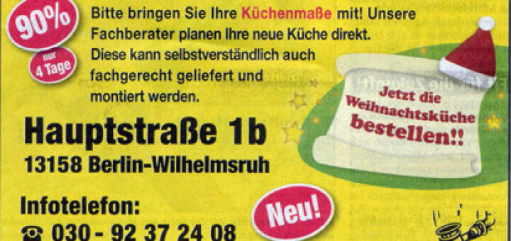 Insolvenz-Verkauf von Marken-Einbauküchen in Berlin