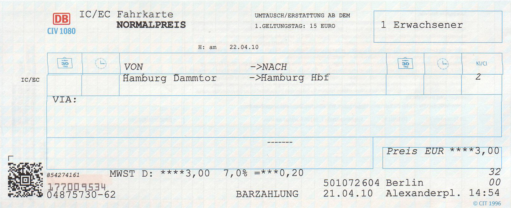 Fan Bahncard 25 für 3 Euro vom 21. bis 23. April 2010