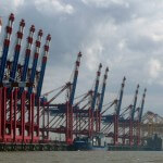 Stromkaje Bremerhaven - Blick vom Container Terminal 4